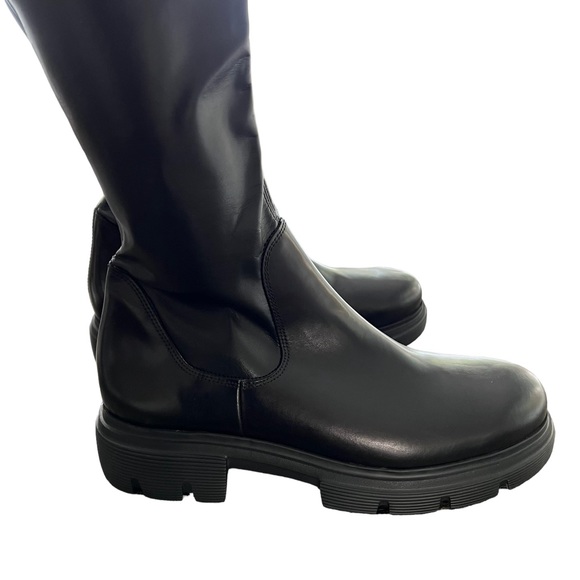 Paul Green Over the Knee Black Leather Boots Women’s Size 10.5 - Picture 4 of 16